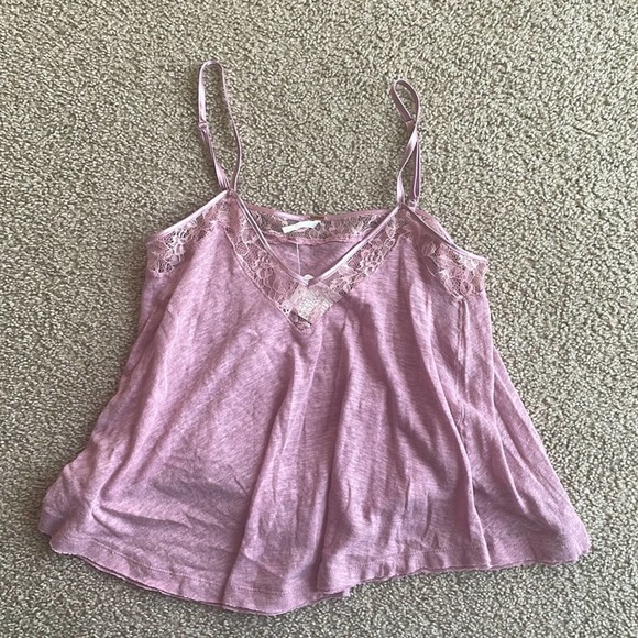 Free People Tops - Free people tank top lace inset small